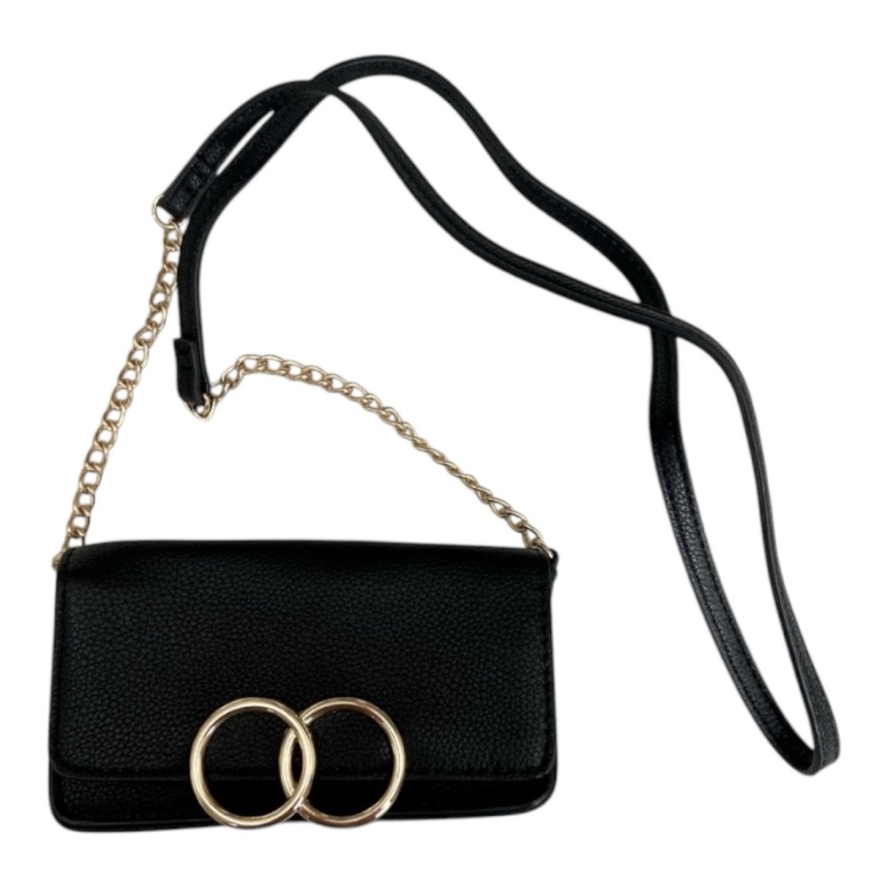 Lp Blue Linea Pelle Double Ring Micro Crossbody Clutch